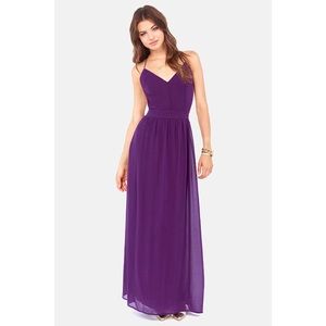 Rooftop Garden Backless Purple Maxi dress